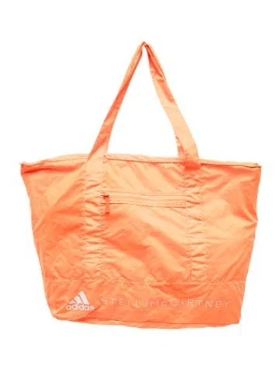 Pre-owned Stella Mccartney Nylon Weekender Bag In Orange