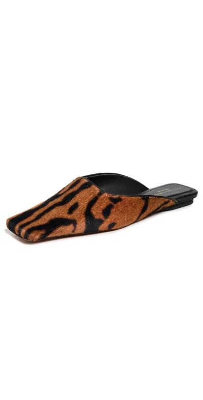 Stella Mccartney Ocelot Print Velvet Slippers Ocelot In Brown