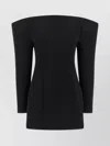 Stella Mccartney Off-the-shoulder Structured Corset Mini Dress In Black