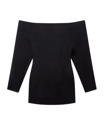 STELLA MCCARTNEY OFF-SHOULDER LONG-SLEEVE MINI DRESS