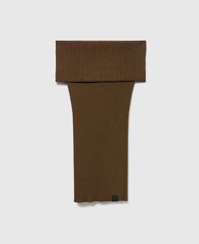 Stella Mccartney Off-shoulder Top In Brown