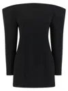 Stella Mccartney Off-the-shoulder Structured Corset Mini Dress In Black