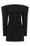 Stella Mccartney Off-the-shoulder Structured Corset Mini Dress In Black