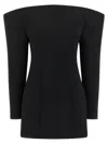Stella Mccartney Off-the-shoulder Structured Corset Mini Dress In Black