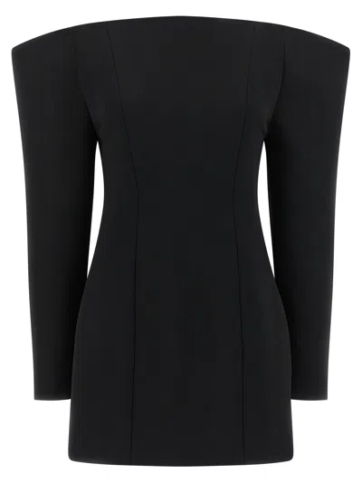 STELLA MCCARTNEY OFF-THE-SHOULDER DRESS DRESSES BLACK