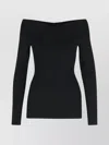 Stella Mccartney Black Viscose Blend Off-the-shoulder Top