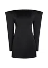 Stella Mccartney Off-the-shoulder Structured Corset Mini Dress In Black