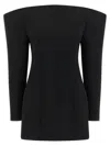 Stella Mccartney Off-the-shoulder Structured Corset Mini Dress In Black