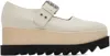Stella Mccartney Off-white Elyse Star-studded Loafers In 1907 Stone