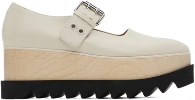 Stella Mccartney Off-white Elyse Star-studded Loafers In 1907 Stone