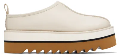 STELLA MCCARTNEY OFF-WHITE SNEAK-ELYSE PLATFORM SLIPPERS