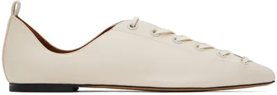 Stella Mccartney Terra Lace-up Flats In Neutral