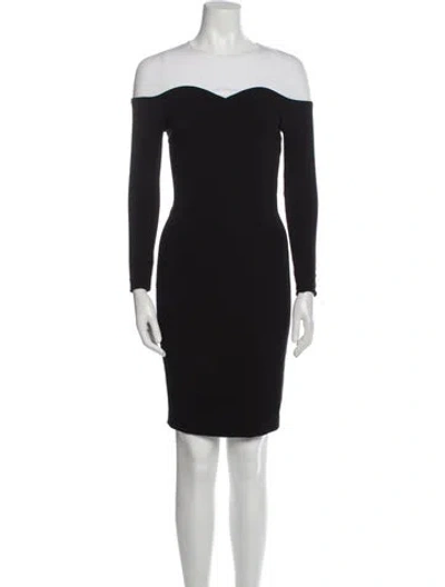 Pre-owned Stella Mccartney Off-the-shoulder Knee-length Dress In Black