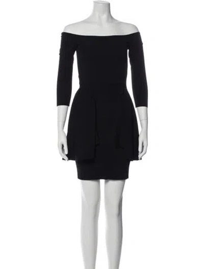 Pre-owned Stella Mccartney Off-the-shoulder Mini Dress In Blue