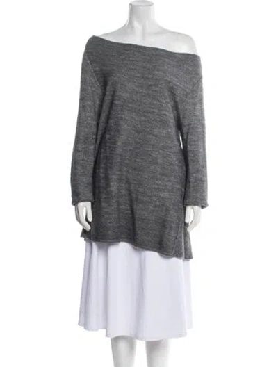 Pre-owned Stella Mccartney Off-the-shoulder Sweater In Gray