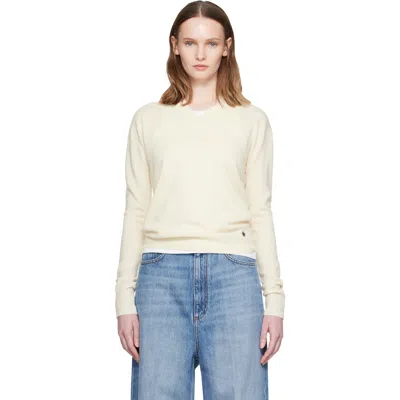 Stella Mccartney Off-white Cashmere V-neck Sweater