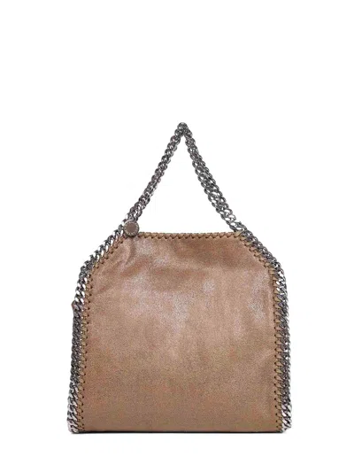 Stella Mccartney Olive Green Falabella Mini Tote Bag In Orange