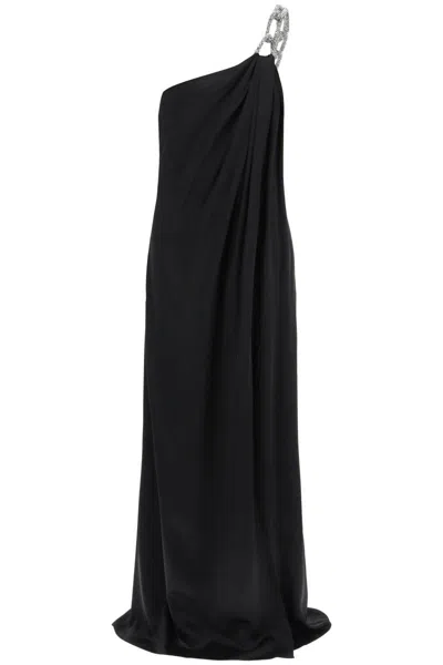 Stella Mccartney One-shoulder Dress With Jewel Buckle In Black (black)