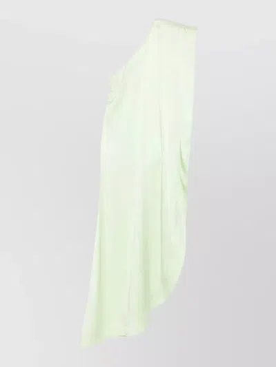 Stella Mccartney One Shoulder Satin Draped Evening Gown In Multi