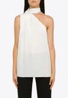 Stella Mccartney Stella Mc Cartney Cream Asymmetric Viscose Top In Cream