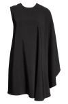 Stella Mccartney One-sleeve Stretch Cady Minidress In Black