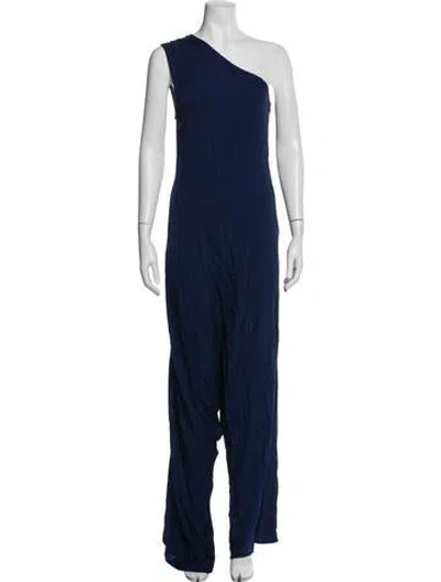 Pre-owned Stella Mccartney One-shoulder Jumpsuit In Blue