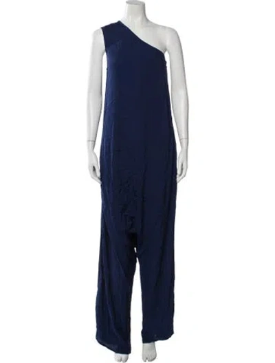 Pre-owned Stella Mccartney One-shoulder Jumpsuit In Blue