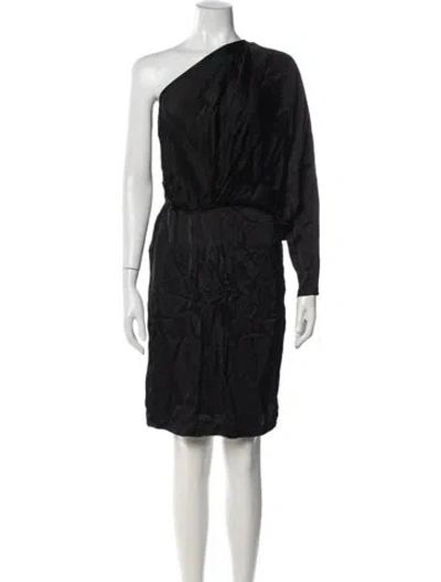 Pre-owned Stella Mccartney One-shoulder Knee-length Dress In Black