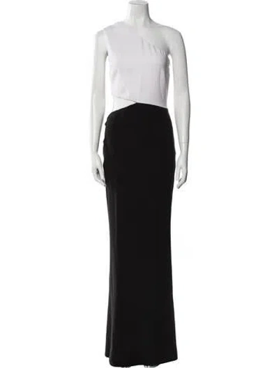 Pre-owned Stella Mccartney One-shoulder Long Dress In Black