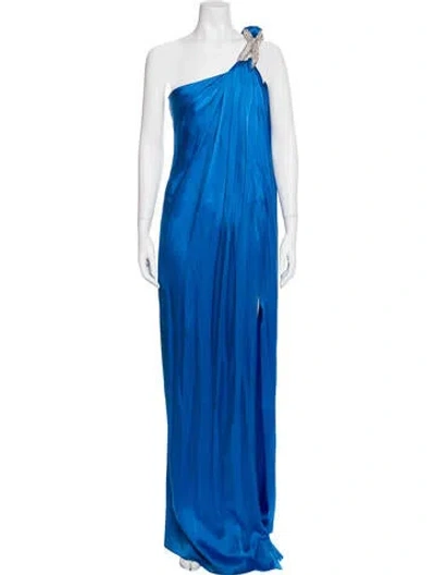 Pre-owned Stella Mccartney One-shoulder Long Dress In Blue