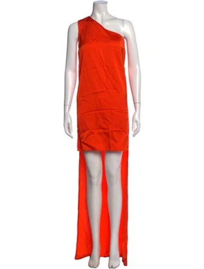 Pre-owned Stella Mccartney One-shoulder Long Dress In Orange