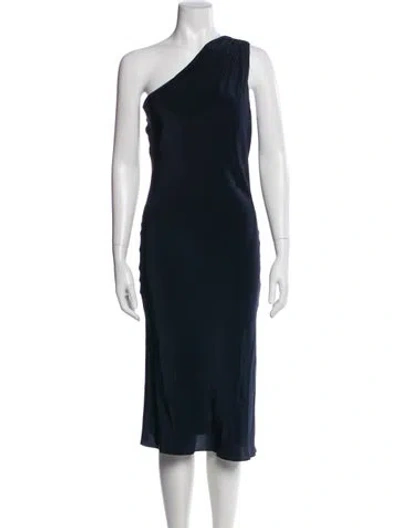 Pre-owned Stella Mccartney One-shoulder Midi Length Dress In Blue