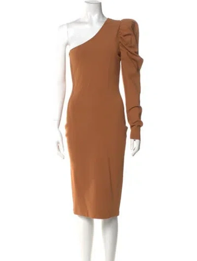 Pre-owned Stella Mccartney One-shoulder Midi Length Dress In Neutral