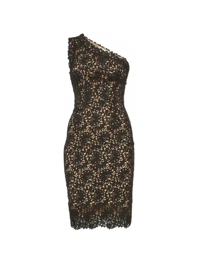 Pre-owned Stella Mccartney One-shoulder Mini Dress In Black