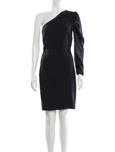 Pre-owned Stella Mccartney One-shoulder Mini Dress In Blue