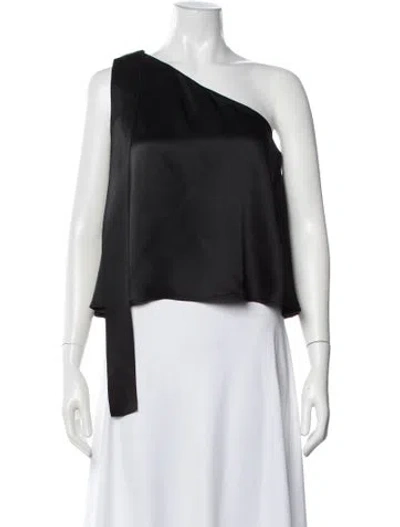Pre-owned Stella Mccartney One-shoulder Sleeveless Top In Black