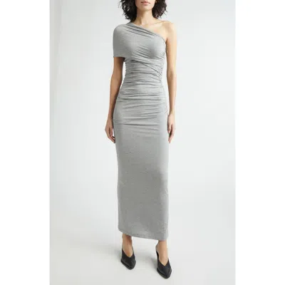 Stella Mccartney One-shoulder Twisted Jersey Dress In Gray