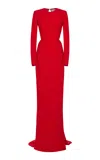Stella Mccartney Open Back Stretch-crepe Gown In Red
