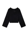 Stella Mccartney Open-knit Rear-tie Jumper In Black