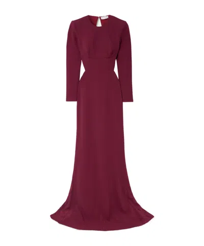 Stella Mccartney Open-back Cady Gown In Red
