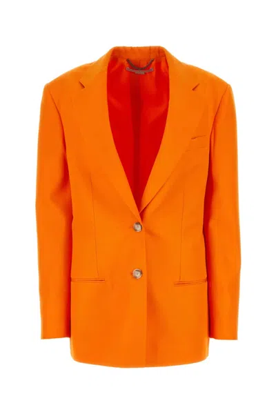 STELLA MCCARTNEY ORANGE DOUBLE BREASTED BLAZER