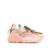 Stella Mccartney Orange Polyethylene Chunky Sneakers In Pink