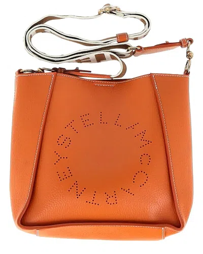 Pre-owned Stella Mccartney Orange Polyurethane Mini Stella Logo Shoulder Bag (authentic  Pre-loved)