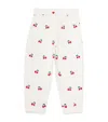Stella Mccartney White Jeans For Girl With Cherries In Blue