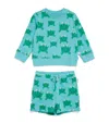 Stella Mccartney Fleece Cotton Sweater And Sweatpants Set In Blue