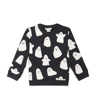 Stella Mccartney Kids' Organic Cotton Ghost Print Sweatshirt In Multi