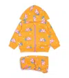 Stella Mccartney Organic Cotton Ladybird Tracksuit In Orange
