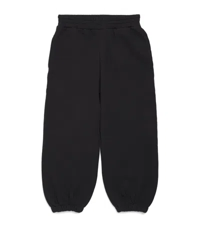 Stella Mccartney Kids' Organic Cotton Logo Sweatpants In Black