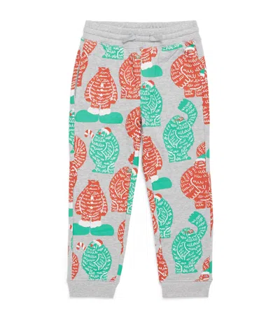 Stella Mccartney Kids' Organic Cotton Santa Print Sweatpants In Multi