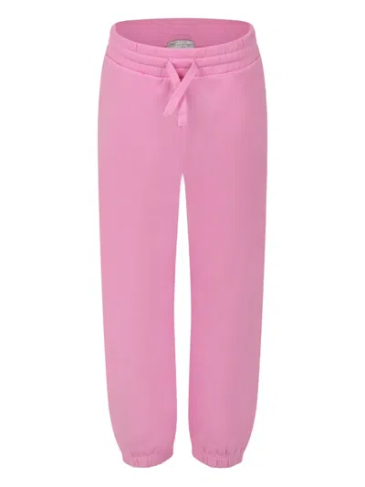 Stella Mccartney Kids' Organic Cotton Track Pants In Pink
